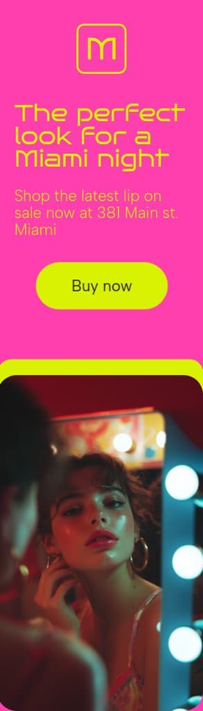 Perfect Miami Night Look Mantix Beauty Products Animated Portrait