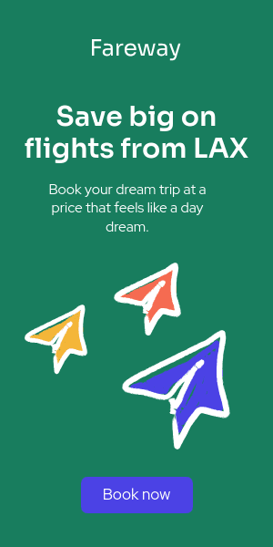 Fareway LAX Discount Flights Travel Offer Animated Half Page
