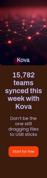 Teams Synced This Week Kova Software Animated Wide Skyscraper