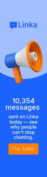 Announce Messages Sent with Linka Animated Wide Skyscraper