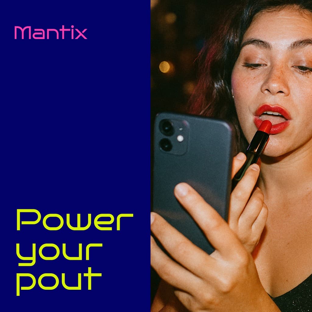 Power Your Pout Lipstick Mantix Beauty Products Animated Instagram Post
