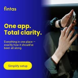 One App with Total Clarity Fintas Finance Animated Square
