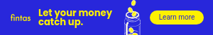 Let Your Money Catch Up Fintas Finance Animated Mobile Banner