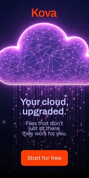 Your Digital Cloud Upgraded Kova Software Animated Half Page