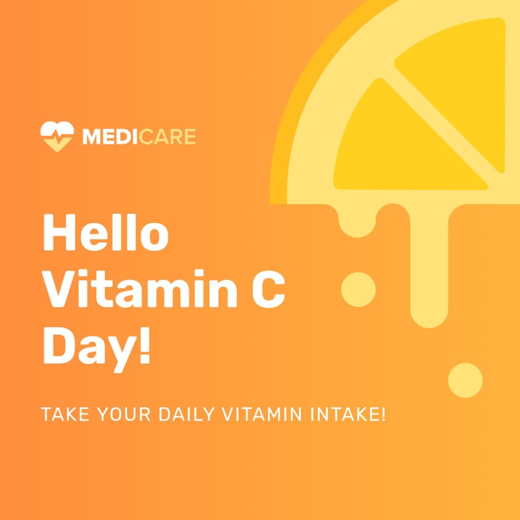 Daily Intake on Vitamin C Day Instagram Post