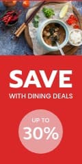Save Money with Dining Deals Vertical Banner