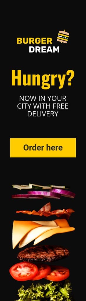 Free Burger Delivery in Your City Portrait