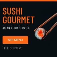 Sushi Gourmet Asian Food Service Small Square