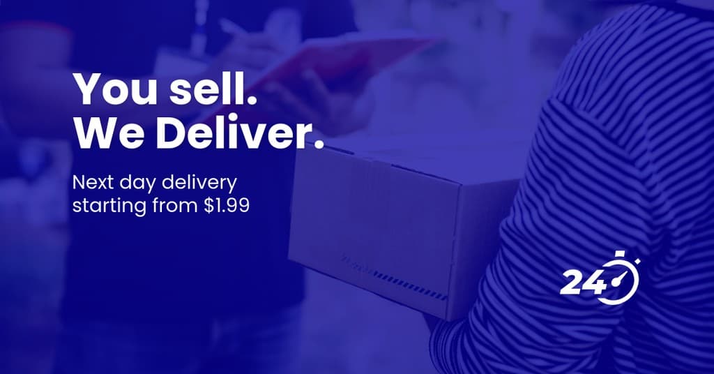 Next Day Delivery Service Facebook Sponsored Message