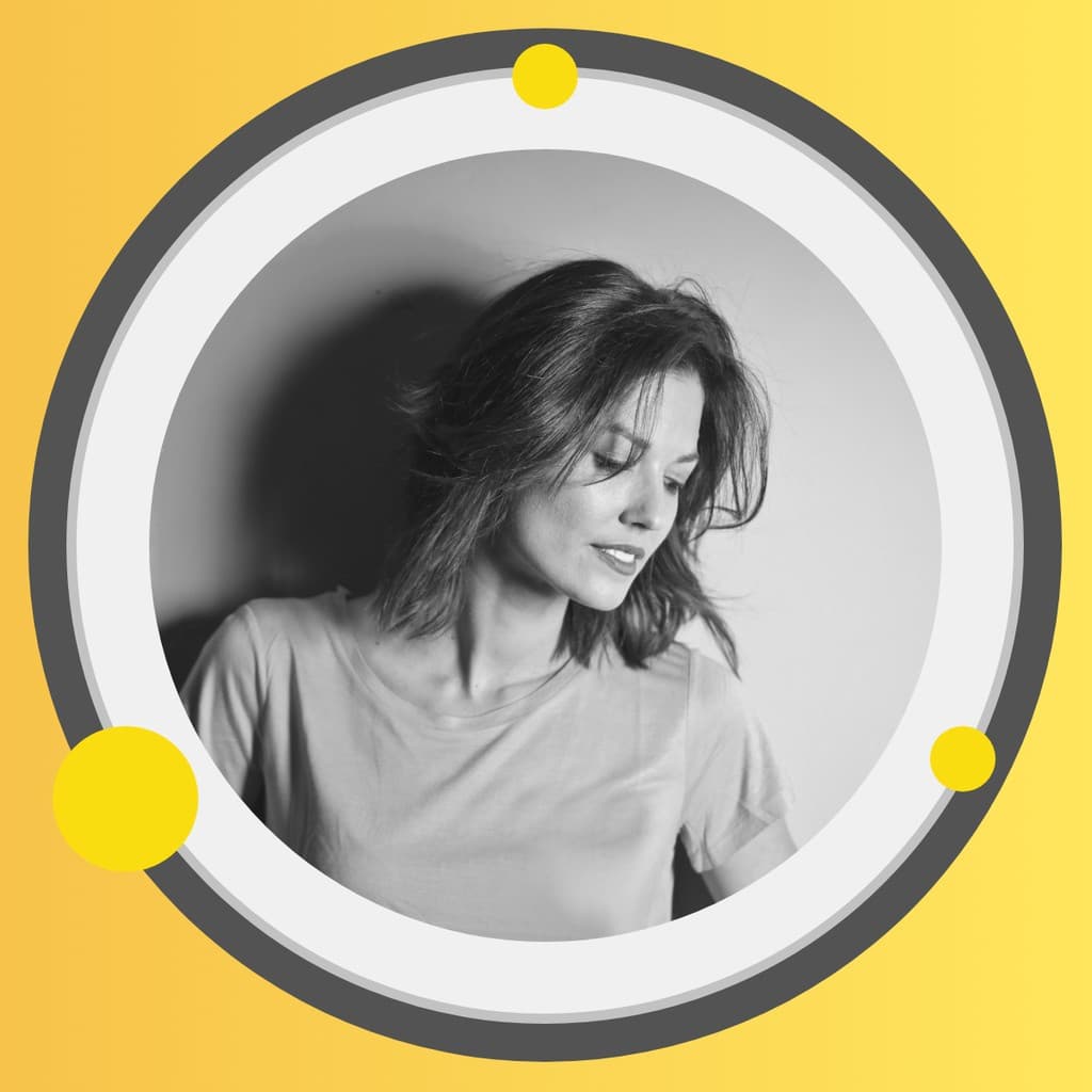 Black and White Yellow Circles Profile Picture Profile Picture