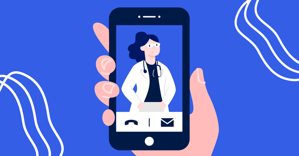 Medical Consultation on Phone Health Responsive Landscape Responsive Landscape Art
