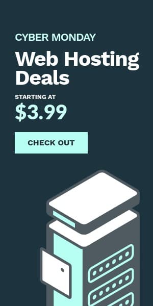Cyber Monday Web Hosting Deals Half Page