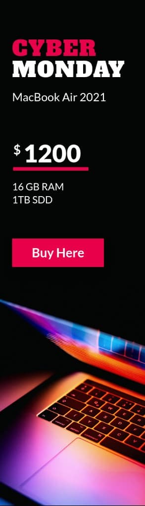 Cyber Monday Colorful MacBook Air Portrait