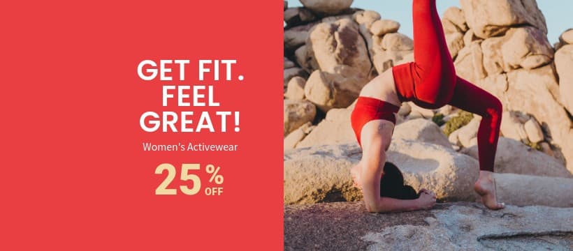 Get Fit with Women's Activewear Facebook Cover