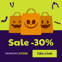 Halloween Shopping Bag Fashion Sale Square