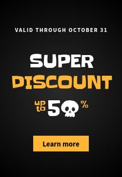 Black Halloween Skull Discount Triple Widescreen