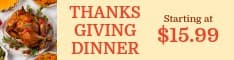 Thanksgiving Dinner Free Delivery Half Banner