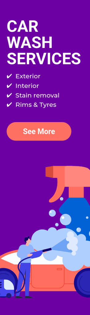 Full Car Wash Service Package Animated Portrait