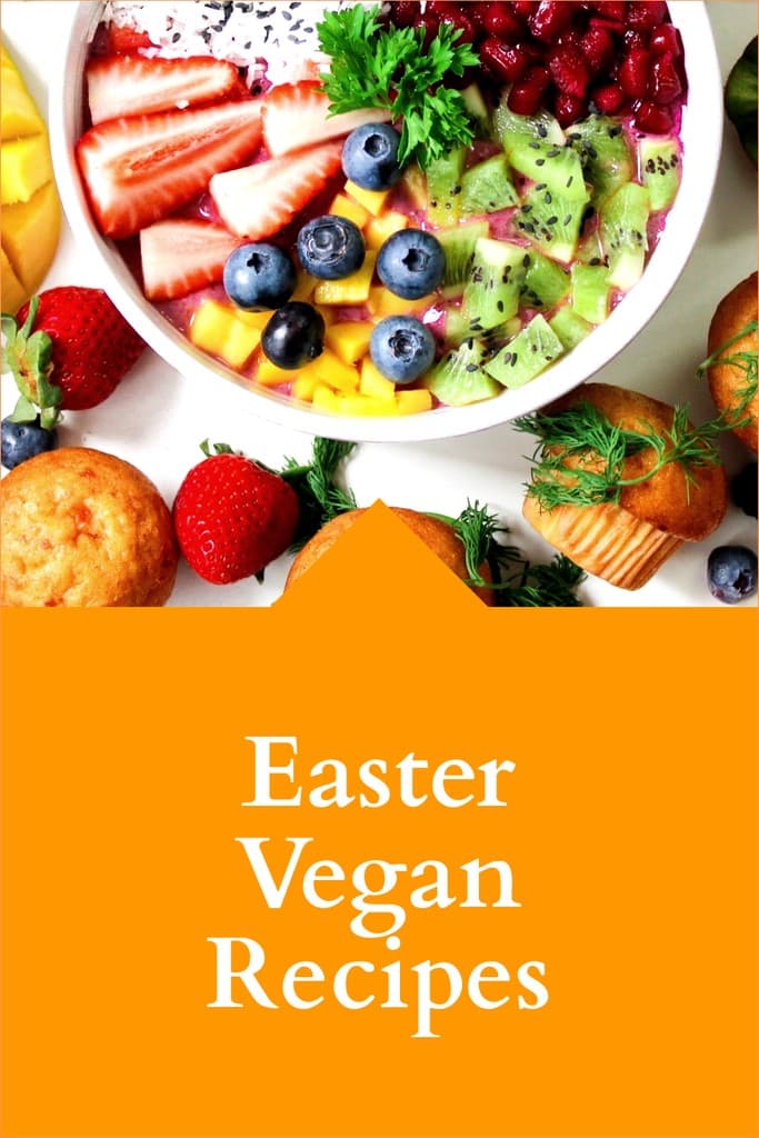 Easter Vegan Recipes Pinterest Pin Tall