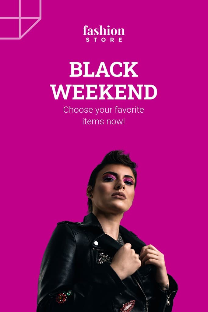 Pink Fashion Black Friday Pinterest Pin Tall