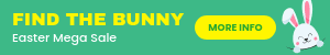 Find the Bunny Easter Mega Sale Mobile Banner