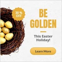 Golden Easter Egg with Promo