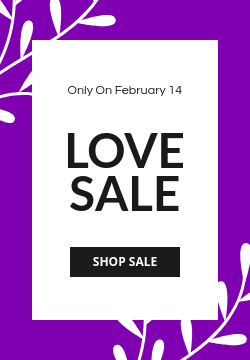 Valentine's Day Purple Love Sale