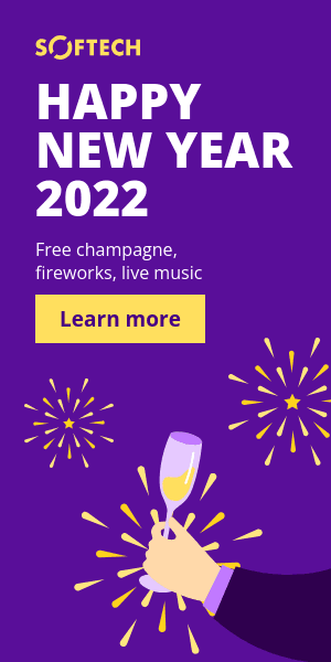 New Year 2022 Party Invitation Half Page