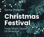 Santa Presents Christmas Festival Small Rectangle