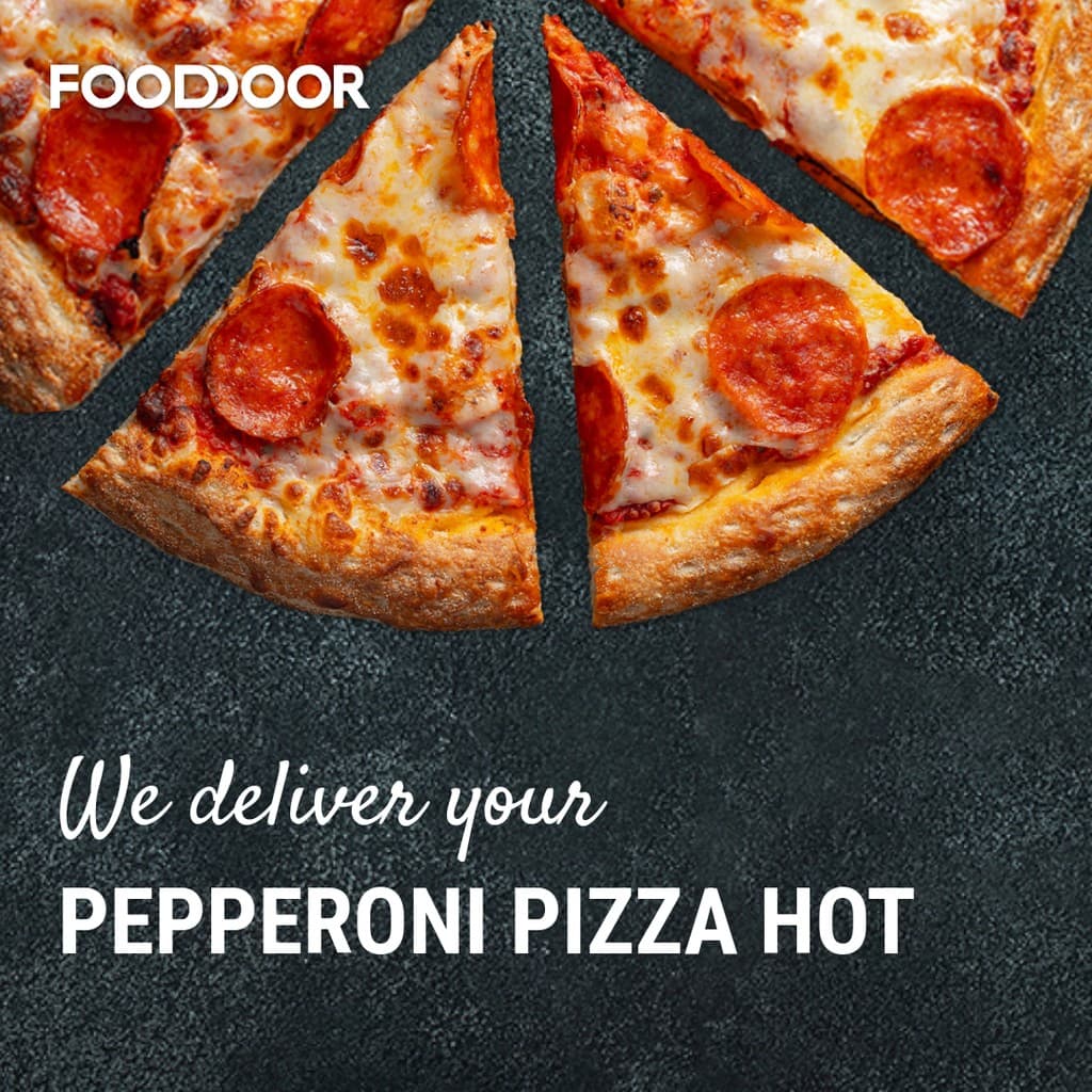 Pepperoni Pizza Delivery FoodDoor Instagram Post