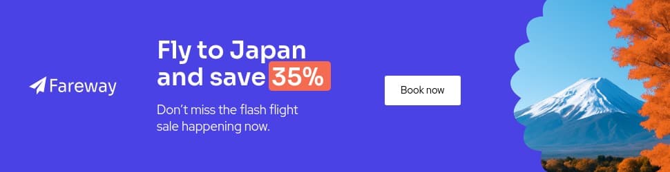 Fly to Japan and Save with Fareway Animated Billboard