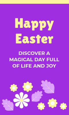 Happy Magical Easter Day Vertical Rectangle