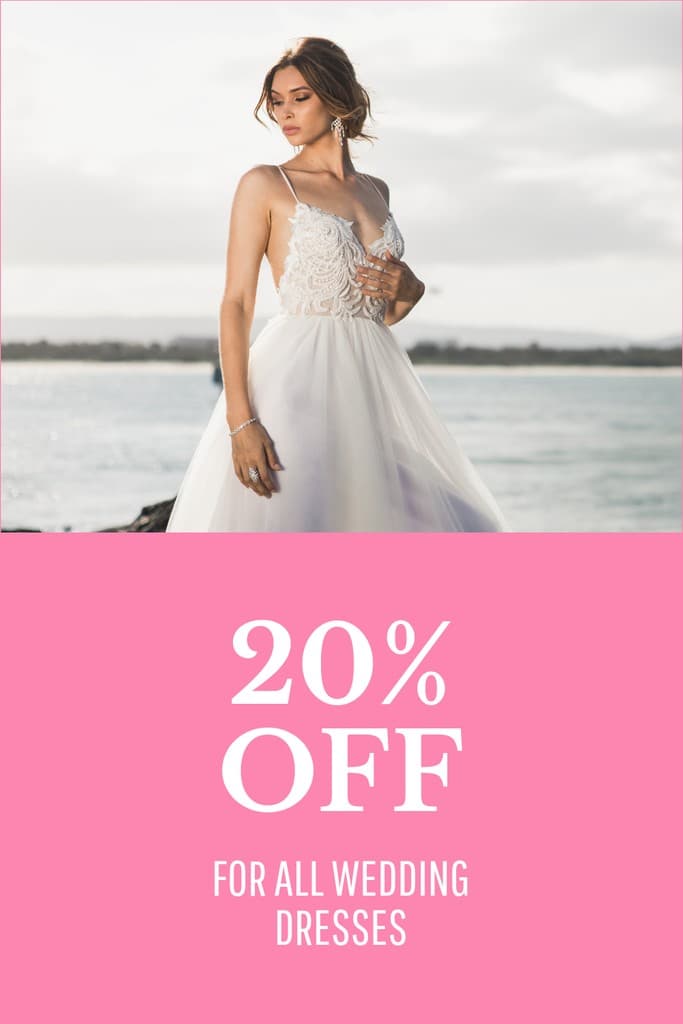 Discount on All Wedding Dresses Pinterest Pin Tall