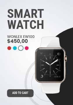 White Wonlex Smart Watch Triple Widescreen