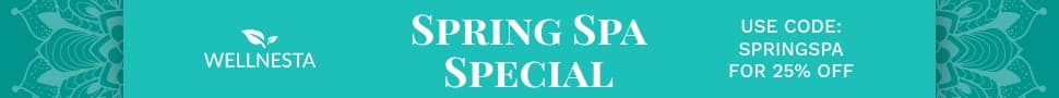 Teal Elegant Spring Spa Special Large Leaderboard