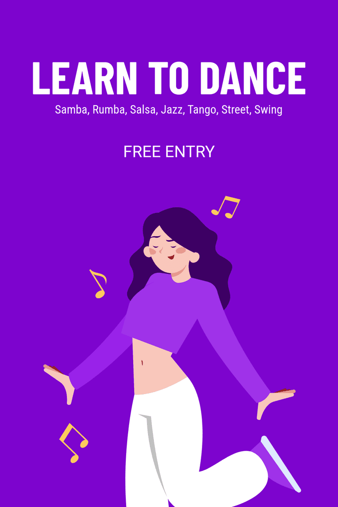 Learn to Dance with Free Entry Pinterest Pin Tall