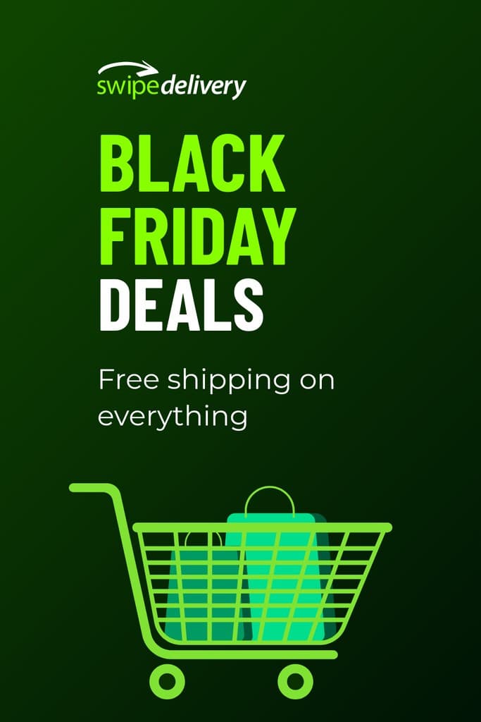 Green Delivery Black Friday Pinterest Pin Tall