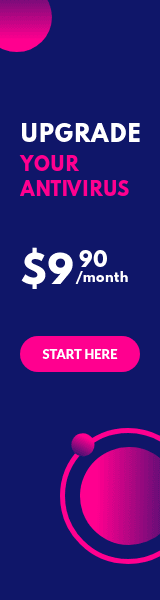 Blue Pink Upgrade Your Antivirus Wide Skyscraper