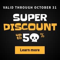 Black Halloween Skull Discount Small Square