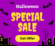 Purple Yellow Halloween Special Sale Small Rectangle