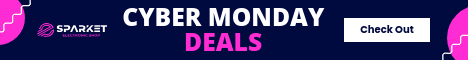 Blue Cyber Monday Pink Deals Main Banner