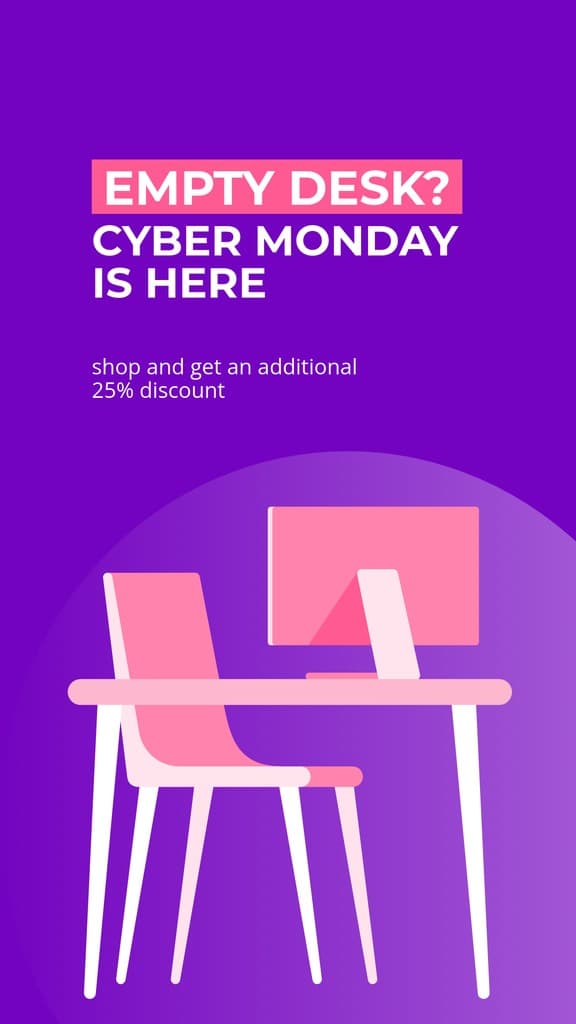 Cyber Monday Empty Desk Discount Story