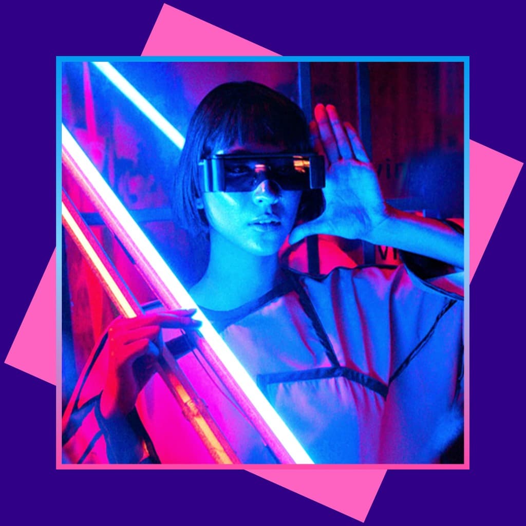 Modern Electric Blue Pink Profile Picture Profile Picture