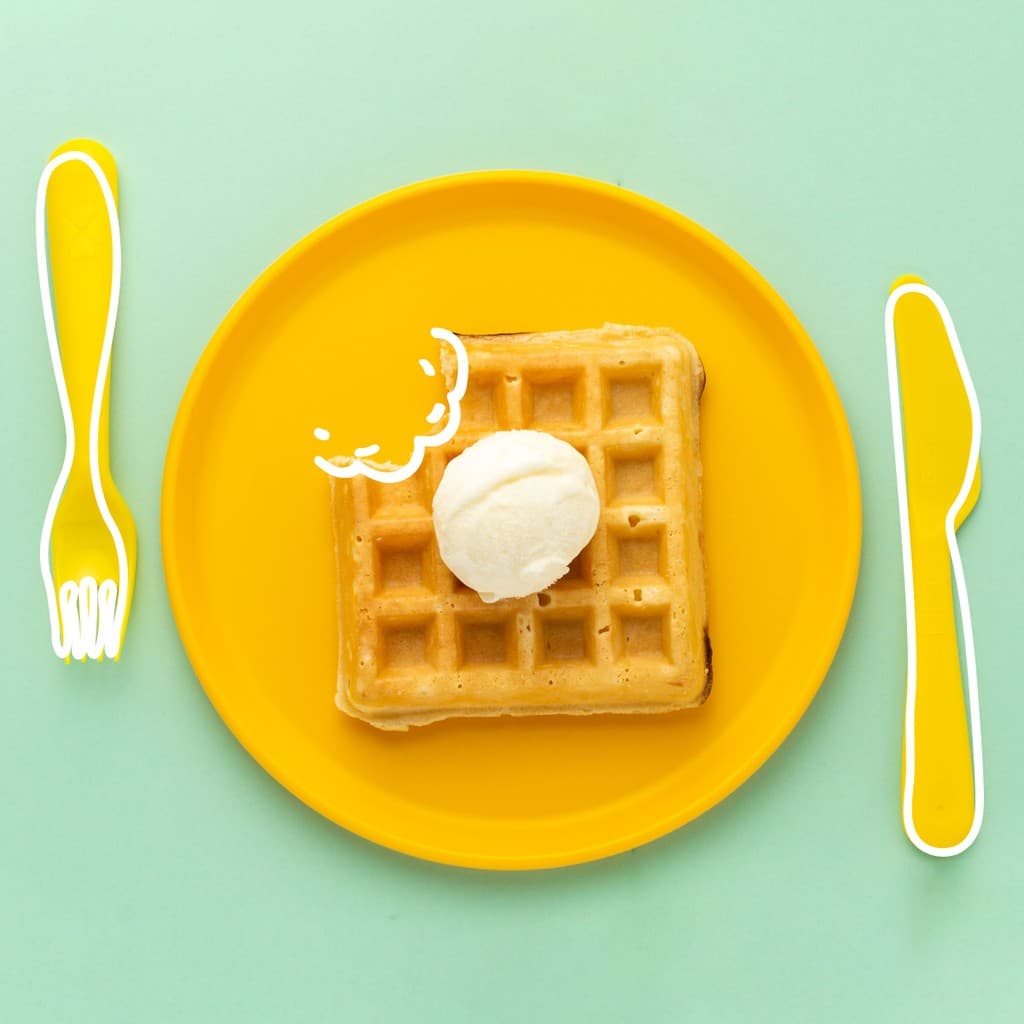 Yellow Waffle Restaurant Responsive Square Responsive Square Art