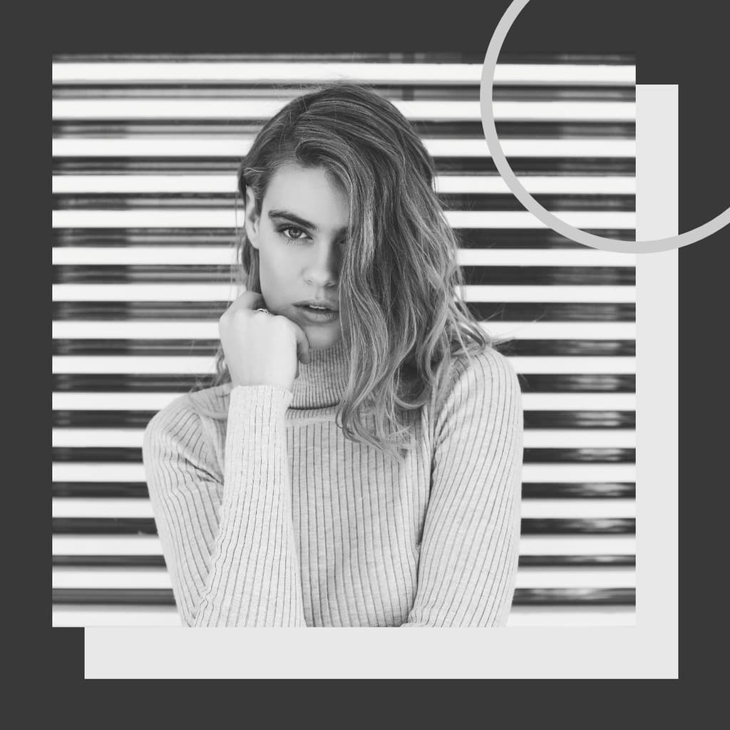 Simple Black and White Fashion Responsive Square Responsive Square Art