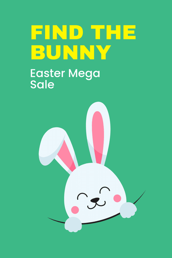 Find the Bunny Easter Mega Sale Pinterest Pin Tall