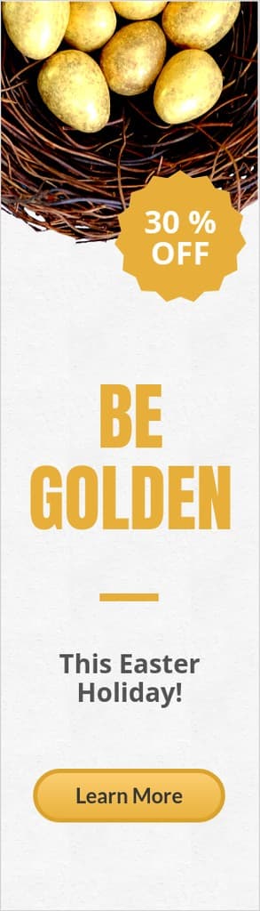 Golden Easter Egg with Promo