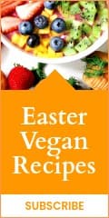 Easter Vegan Recipes Vertical Banner