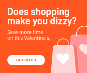 Valentine's Day Dizzy Shopping Small Rectangle