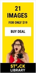 Yellow Image Stock Library Vertical Banner